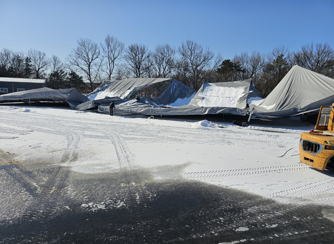 Demolition of temporary warehouse